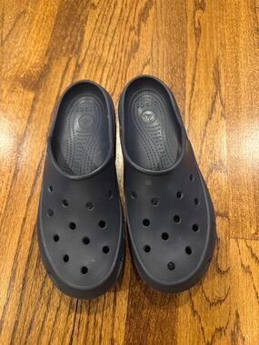 CROCS Classic Slip-On Clog Mules in Navy